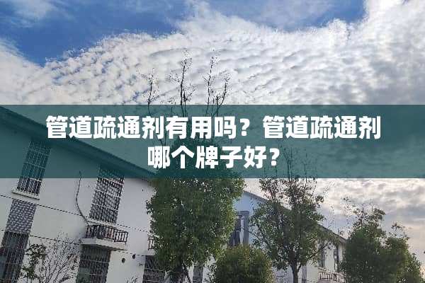 管道疏通剂有用吗？管道疏通剂哪个牌子好？