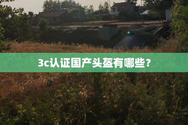 3c认证国产头盔有哪些？
