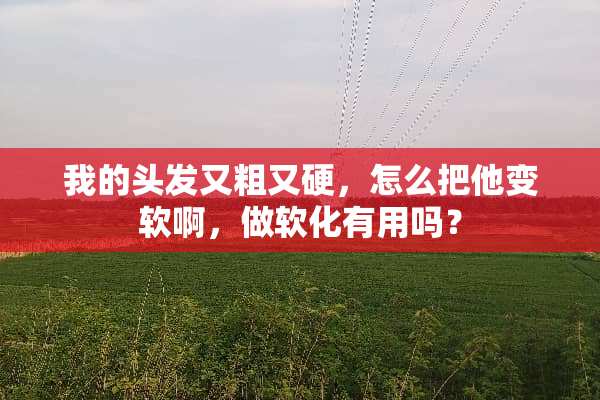 我的头发又粗又硬，怎么把他变软啊，做软化有用吗？