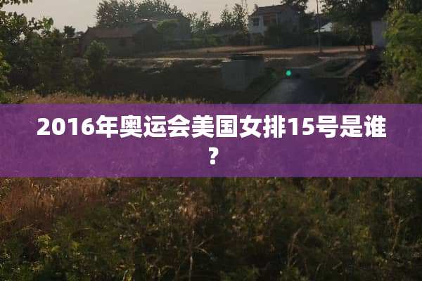 2016年奥运会美国女排15号是谁？