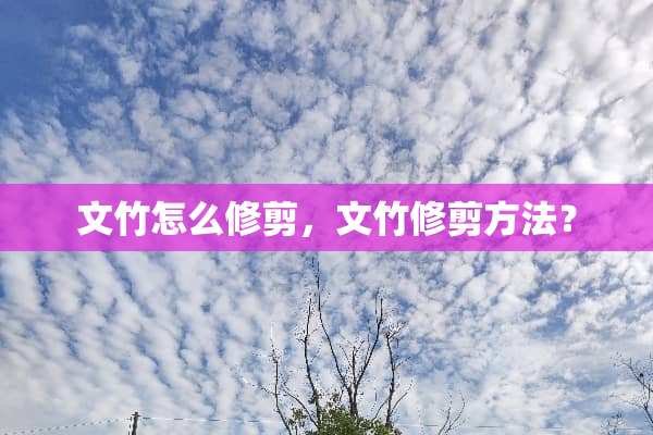 文竹怎么修剪，文竹修剪方法？