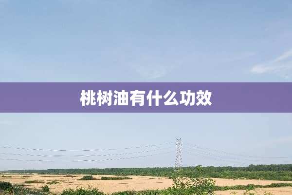 桃树油有什么功效