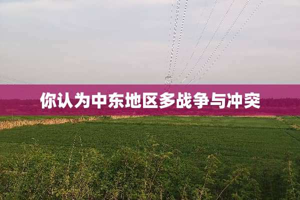 你认为中东地区多战争与冲突