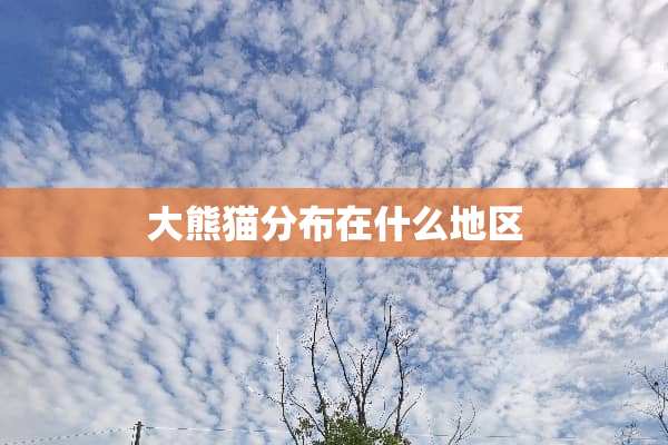 大熊猫分布在什么地区