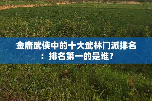 金庸武侠中的十大武林门派排名：排名第一的是谁？