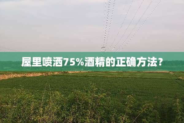 屋里喷洒75%酒精的正确方法？