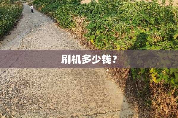 刷机多少钱？