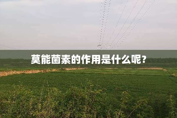 莫能菌素的作用是什么呢？