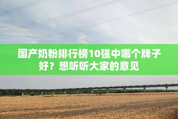 国产奶粉排行榜10强中哪个牌子好？想听听大家的意见