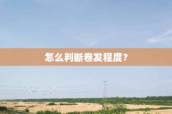 怎么判断卷发程度？