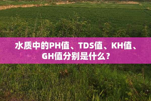水质中的PH值、TDS值、KH值、GH值分别是什么？