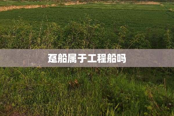 趸船属于工程船吗