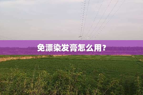 免漂染发膏怎么用？