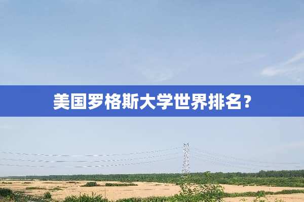美国罗格斯大学世界排名？