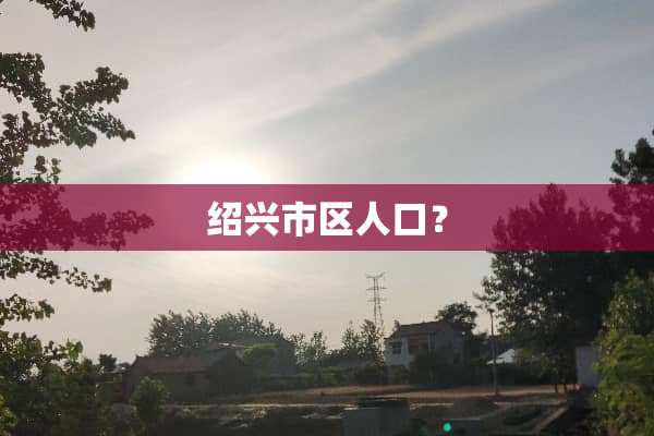 绍兴市区人口？