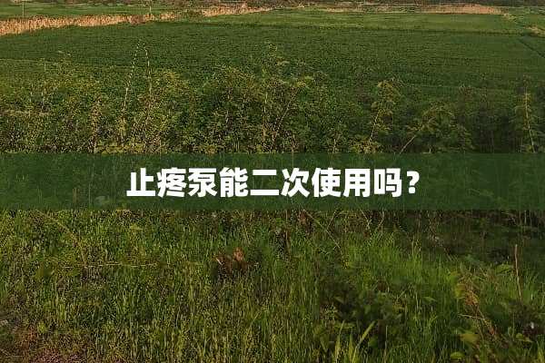 止疼泵能二次使用吗？