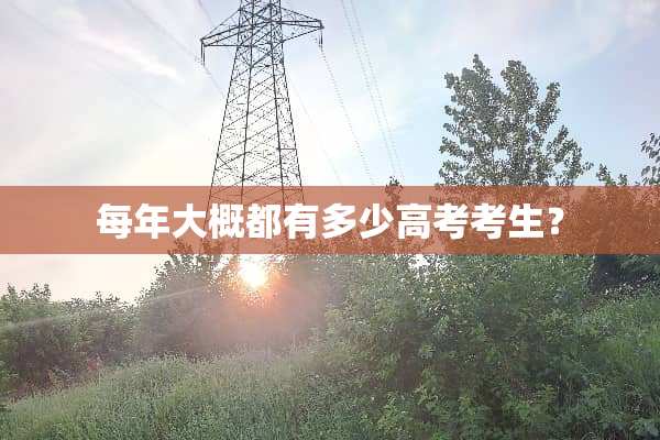 每年大概都有多少高考考生？