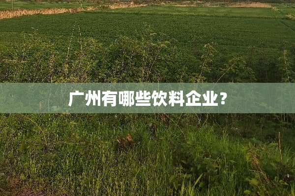 广州有哪些饮料企业？