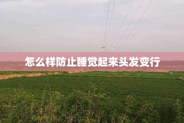 怎么样防止睡觉起来头发变行