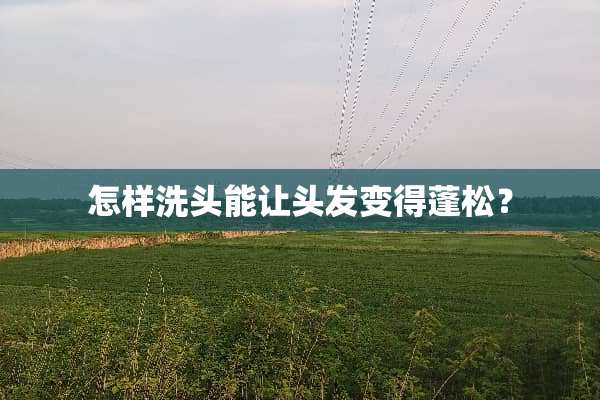 怎样洗头能让头发变得蓬松？