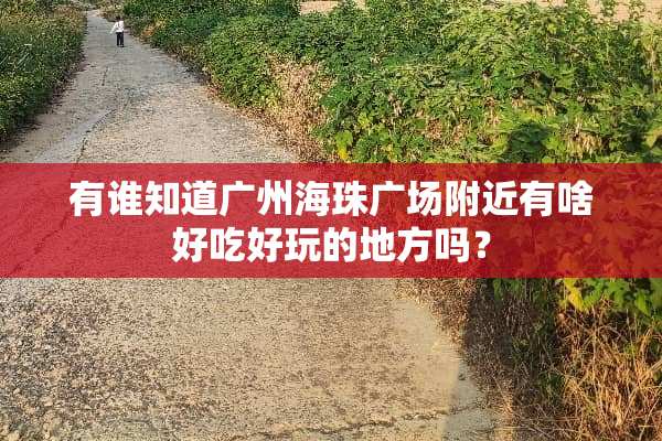 有谁知道广州海珠广场附近有啥好吃好玩的地方吗？