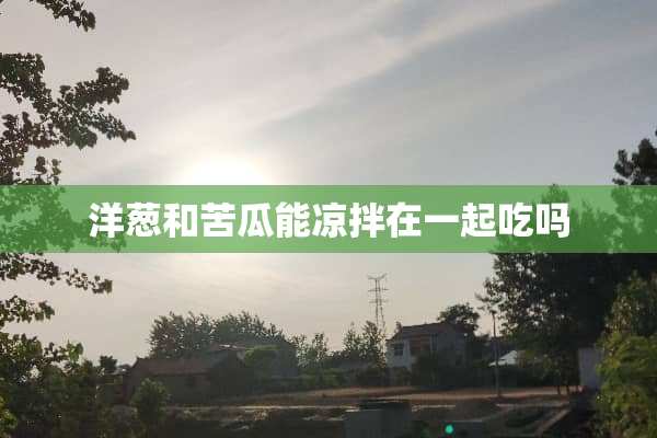 洋葱和苦瓜能凉拌在一起吃吗