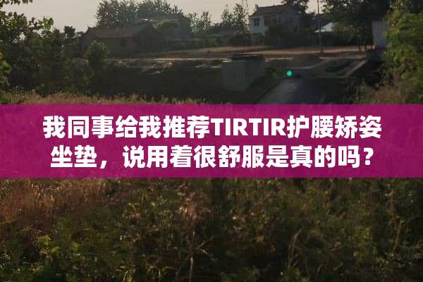 我同事给我推荐TIRTIR护腰矫姿坐垫，说用着很舒服是真的吗？