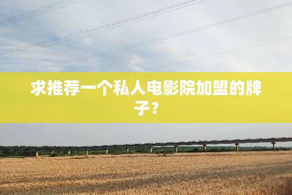 求推荐一个私人电影院加盟的牌子？