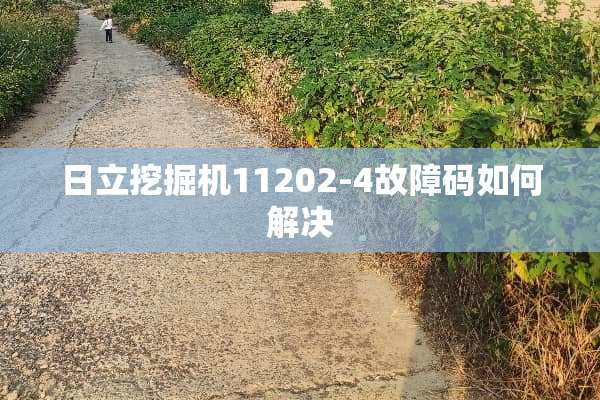 日立挖掘机11202-4故障码如何解决