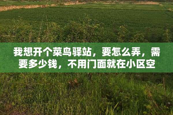 我想开个菜鸟驿站，要怎么弄，需要多少钱，不用门面就在小区空架层可以吗？