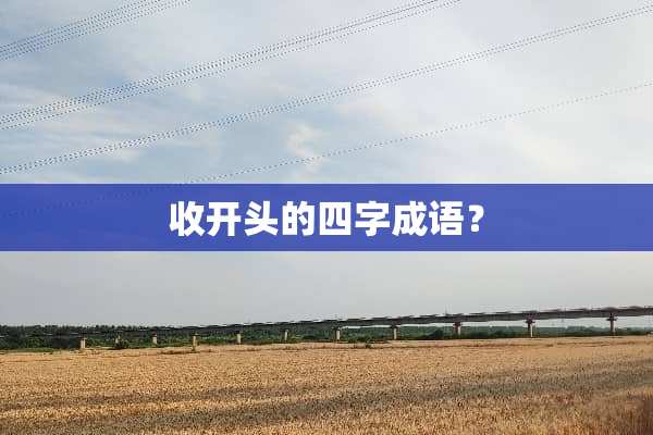 收开头的四字成语？