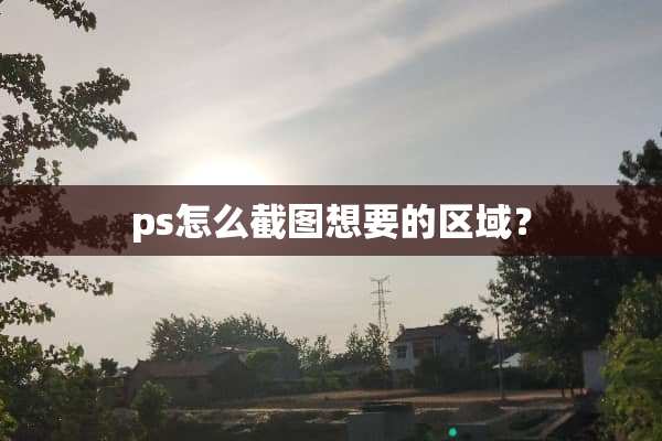 ps怎么截图想要的区域？