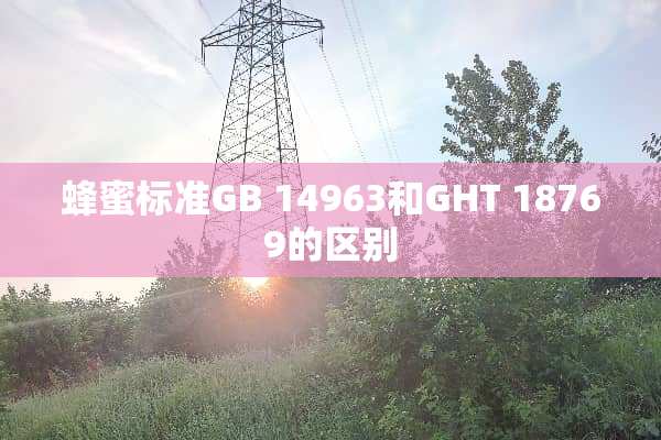 蜂蜜标准GB 14963和GHT 18769的区别