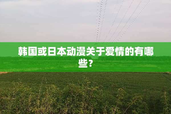韩国或日本动漫关于爱情的有哪些？