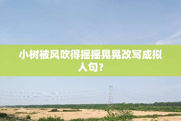 小树被风吹得摇摇晃晃改写成拟人句？