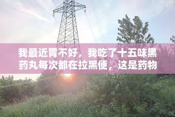 我最近胃不好，我吃了十五味黑药丸每次都在拉黑便，这是药物引起的吗？