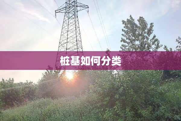 桩基如何分类