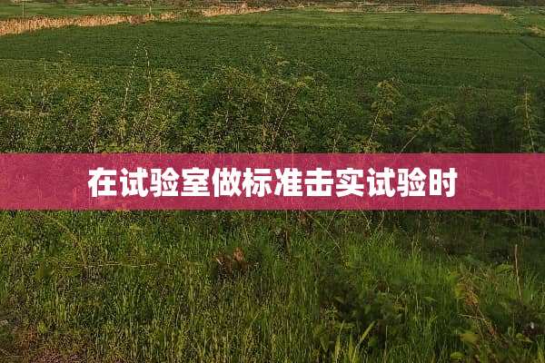 在试验室做标准击实试验时