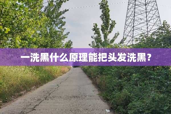 一洗黑什么原理能把头发洗黑？