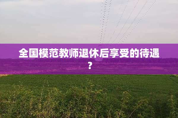 全国模范教师退休后享受的待遇？
