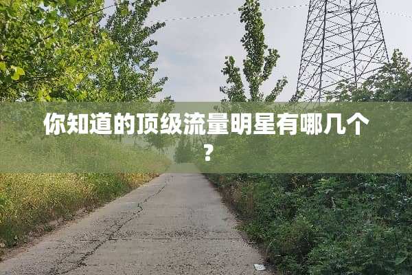 你知道的**流量明星有哪几个？