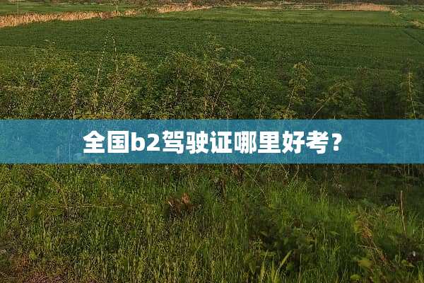 全国b2***哪里好考？