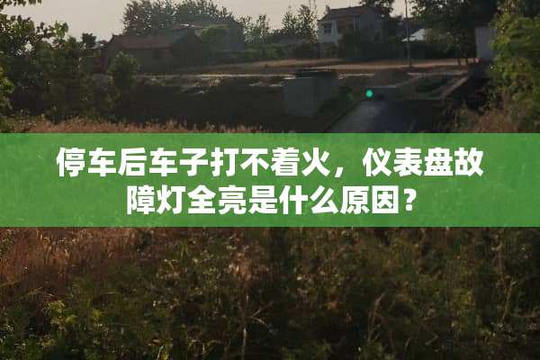 停车后车子打不着火，仪表盘故障灯全亮是什么原因？