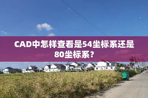 CAD中怎样查看是54坐标系还是80坐标系？