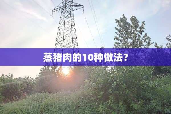 蒸猪肉的10种做法？