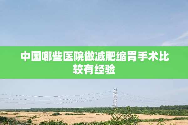 中国哪些医院做减肥缩胃手术比较有经验