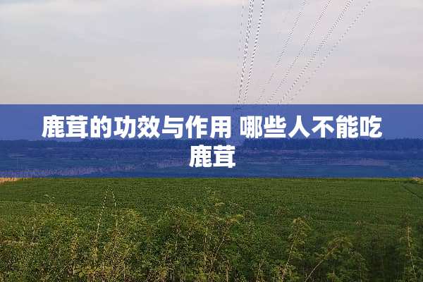 鹿茸的功效与作用 哪些人不能吃鹿茸