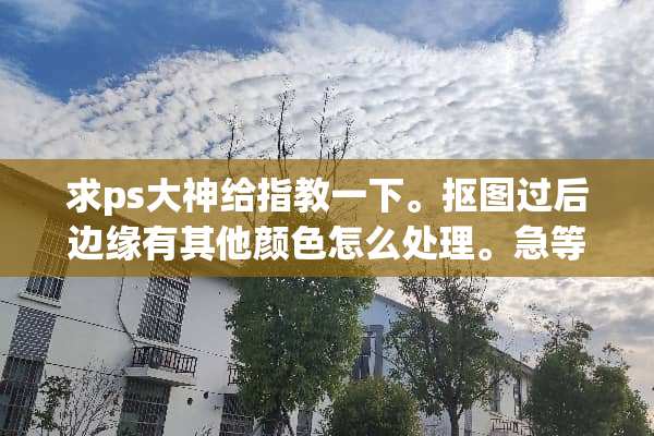 求ps大神给指教一下。抠图过后边缘有其他颜色怎么处理。急等？