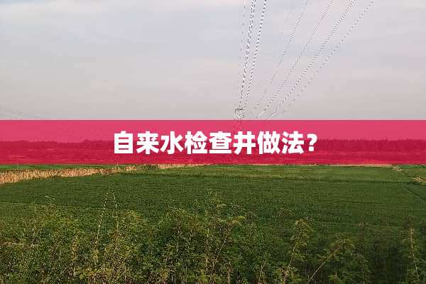 自来水检查井做法？