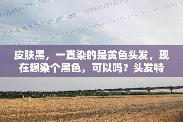 皮肤黑，一直染的是黄色头发，现在想染个黑色，可以吗？头发特长？